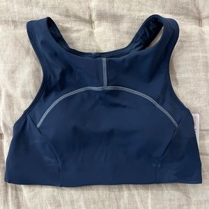 NWT - lululemon x Barry’s blue tough train high-neck sports bra - size 6